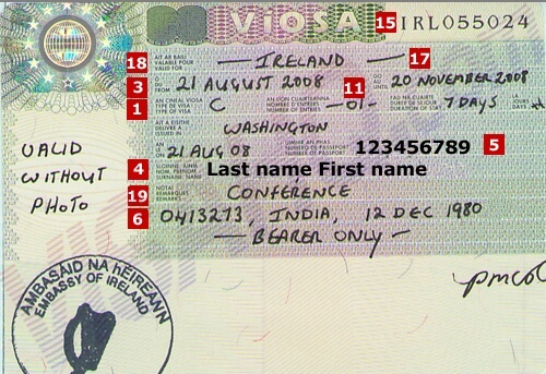 Visa Irlande