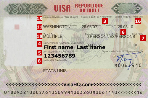 Visa Mali